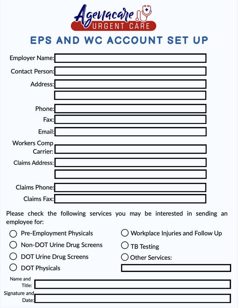 EPS AND WC ACCOUNT SET UP